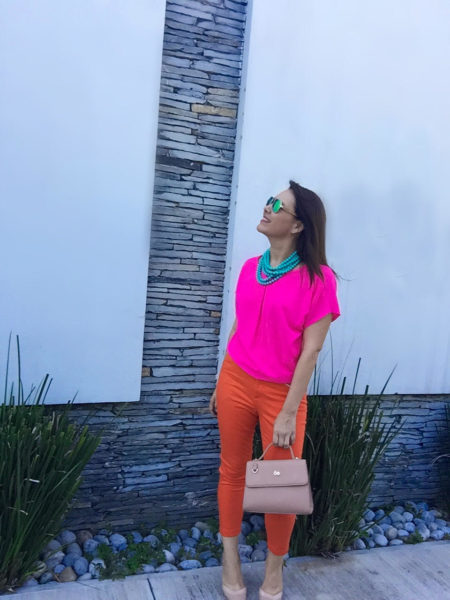 bright colors combo outfit